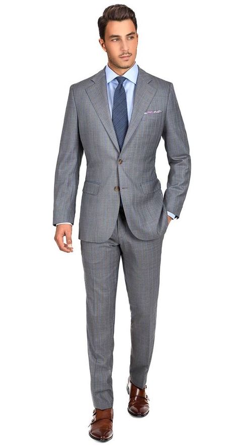 Grey Suit Combinations, Formal Suits Men, Costume Gris, Grey Suit Men, Suit Combinations, Der Gentleman, Light Grey Suits, Suits Men Business, Fashion Queen