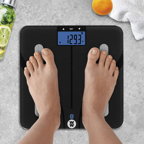 Track your progress with every weigh-in on the WW Body Analysis Scale by Conair. This Bluetooth-enabled scale stores data for up to 9 users, weighs up to 400 lb. (182 kg), and syncs detailed body measurements directly to the free WW Scales by Conair app on your smart device. It can pair with Apple Health, Google Fit, or other health and wellness apps that maximize your motivation. An easy-to-read dashboard shows your progress as it’s updated in the app. Step onto the wide, comfortable platform a Body Composition Analysis, Body Fat Measurement, Body Weight Scale, Workout Pics, Wellness Apps, Body Scale, Body Fat Scale, Google Fit, Smart Scale