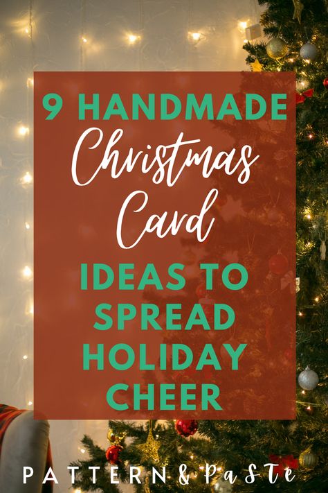 Looking to make some last minute handmade Christmas cards ideas? Check out this post from Pattern and Paste to get the best DIY Christmas card ideas to make at home. #handmadechristmascards Christmas Cards 2024 Diy, Scrapbook Christmas Cards Ideas, Christmas Card Layouts Templates, Collage Christmas Cards Ideas, Simple Christmas Card Ideas Handmade, Card Making Christmas, Diy Holiday Cards Handmade, Elegant Christmas Cards Handmade Ideas, Handmade Greeting Cards Ideas Happy Birthday Diy Gifts