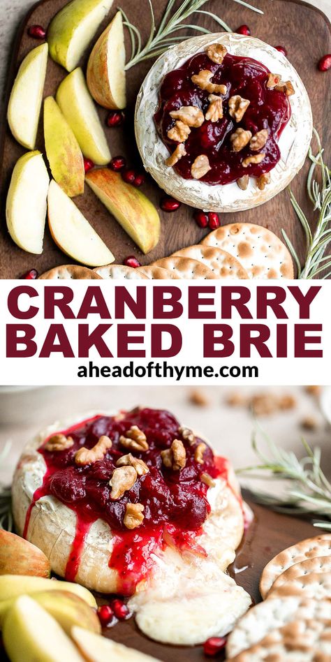 Thanksgiving Appetizers Brie Cranberry, Baked Brie With Cranberry Chutney, Cranberry Baked Brie Recipes, Holiday Baked Brie Recipes, Christmas Baked Brie Recipes, Easy Baked Brie Recipes, Bri Recipes Baked Brie, Holiday Brie Appetizer, Baked Brie Board Ideas