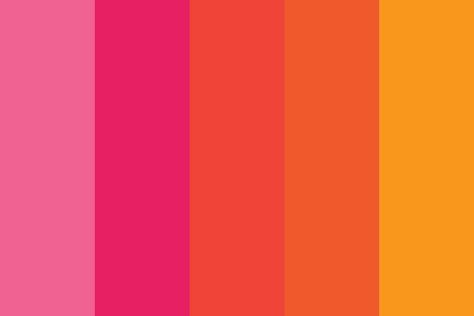 Sunset Blush Color Palette Sunset Blush, Sunset Color Palette, Blush Color Palette, Sunset Party, Orange Pink Color, Orange Color Palettes, Color Palette Pink, Color Palette Design, Wedding Color Palette