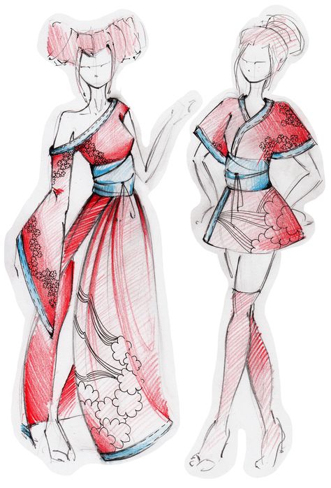 Design kimono 2 by Paskhalidi on DeviantArt Japanese Kimono Dress, Japan Dress, Japanese Costume, Anime Kimono, Kimono Outfit, Art Outfits, Kimono Design, Anime Inspired Outfits, Kimono Pattern