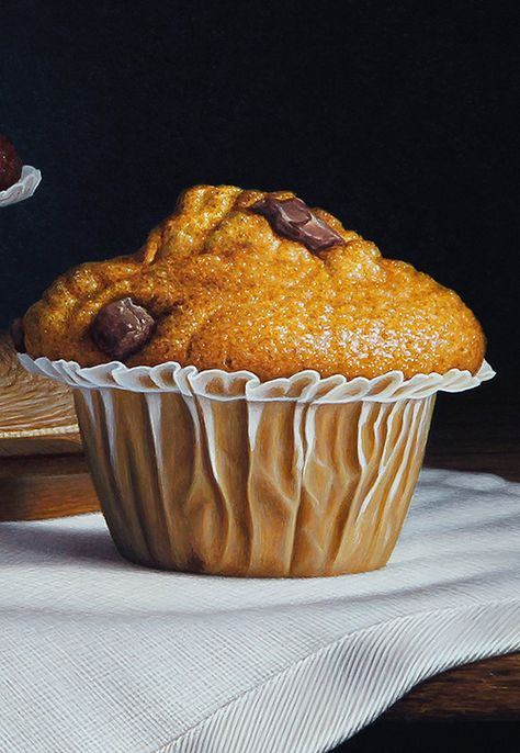 Food Reference Photos For Artists, Food Reference Photos, Realistic Food Painting, Realistic Food Art, Simple Still Life, Acrylic Still Life, Food Reference, Food Art Painting, Cupcake Drawing