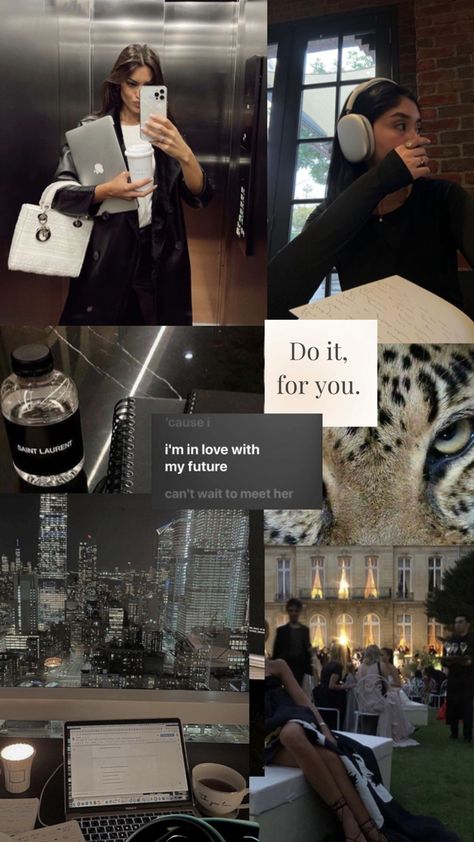 Work Outside Aesthetic, Business Woman Moodboard, Rehana Core, Boss Woman Vision Board, Aesthetic Successful Women, Wellness Dark Aesthetic, Certificate Vision Board, Business Student Aesthetic Wallpaper, Girl Boss Mood Board