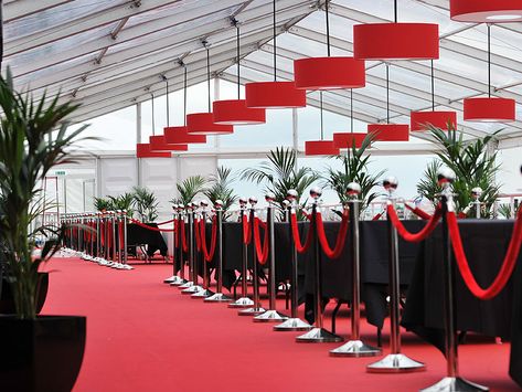 Event Space Decor, Vip Red Carpet, Vintage Circus Theme, Velvet Rope, Vip Lounge, Professional Event, Red Rope, Circus Theme, Marquee Wedding