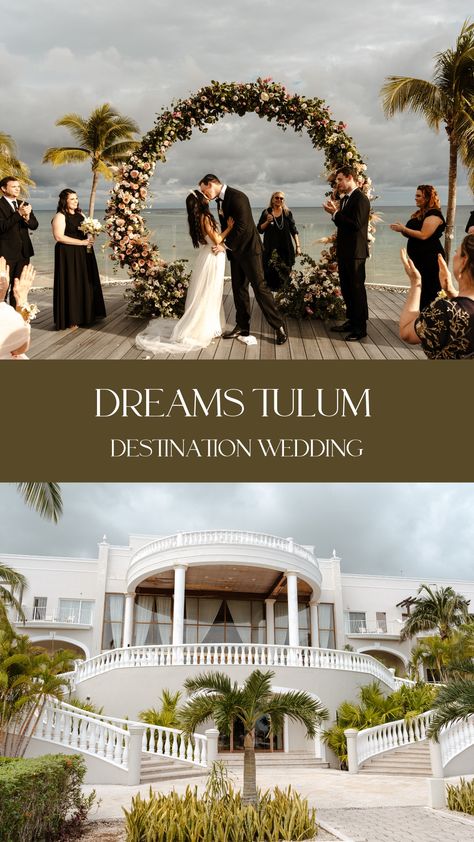 Dreams Resort Wedding, Dreams Tulum Resort And Spa, Mexico Destination Wedding All Inclusive, Dreams Tulum Resort Wedding, Destination Micro Wedding, Beach Wedding Mexico, Tulum Wedding Venue Mexico, Mexico Resort Wedding, Dreams Tulum Wedding