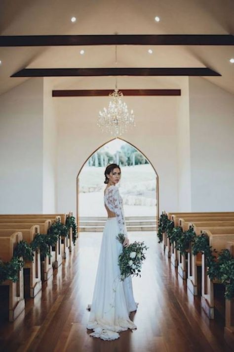 12 Simple Church Wedding Decorations & Ideas On A Budget for 2019 Church Wedding Decorations, Boda Mexicana, Grace Loves Lace, A Wedding Dress, Coast Wedding, Wedding Goals, Church Wedding, Wedding Wishes, Walking Down The Aisle