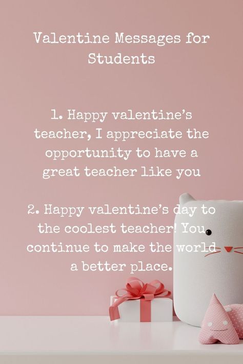 Valentine Messages for Teachers