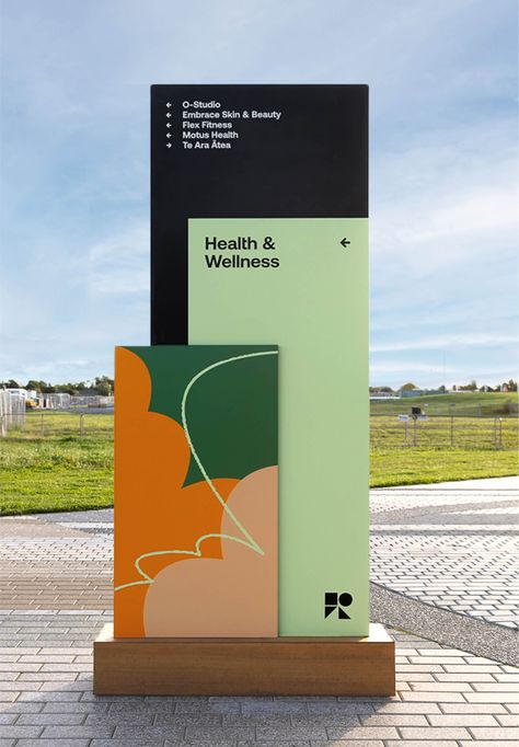 South – Rolleston Fields Signage Wayfinding Design, Way Finding Design Signs, Store Signage Design Outdoor, Wayfinding Signage Design Outdoor, Directional Signage Design, Wayfinder Design, Community Signage, Digital Signage Design, Conference Signage