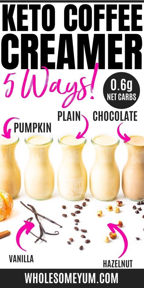 Keto Coffee Creamer Recipe, Low Carb Coffee Creamer, Best Keto Coffee, Sugar Free Coffee Creamer, Keto Coffee Creamer, Keto Coffee Recipe, Coffee Creamer Recipe, Creamer Recipe, Wholesome Yum