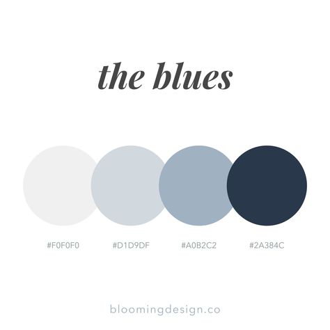 Contrasting Blue Colour Palettes, Professional Blue Color Palette, Blue Color Palette For Website, Blue Color Palette Canva, Neutral Color Palette With Blue, Neutral Blue Palette, Dusty Blue Branding, Modern Branding Color Palette Blue, Gentle Color Palette