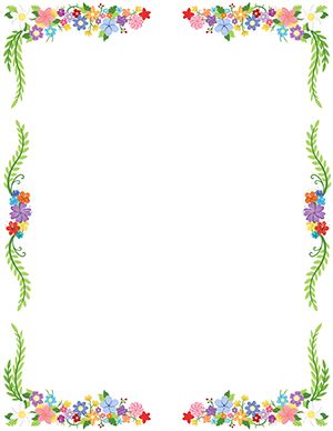 Floral Page Borders, Free Christmas Borders, Roses And Sunflowers, Christmas Borders, Coat Pegs, Colorful Borders Design, Bond Paper Design, Page Borders Design, Christmas Border