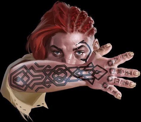 Dwarven Tattoo Design, Dwarven Tattoo, Tattoo Character, Dungeons And Dragons Characters, Chest Tattoo, Character Designs, Dragon Age, Larp, Dungeons And Dragons