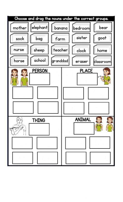 Nouns For Kids, Person Place Thing, Plural Nouns Worksheet, Basic Drawing For Kids, Plural Words, Singular And Plural Nouns, Common And Proper Nouns, Proper Nouns, Common Nouns