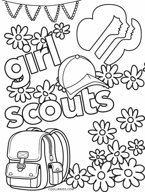 Free Printable Girl Scout Coloring Pages For Kids | Cool2bKids Girl Scout Cookie Coloring Pages, Girl Scout Songs Printable, Girl Scout Leader Binder Free Printable, Girl Scout Promise And Law Printable, Girl Scout Coloring Pages Free Printable, Daisy Coloring Pages Free Printable, Girl Scout Promise Craft, Girl Scout Law Craft, Girl Scout Activity Ideas