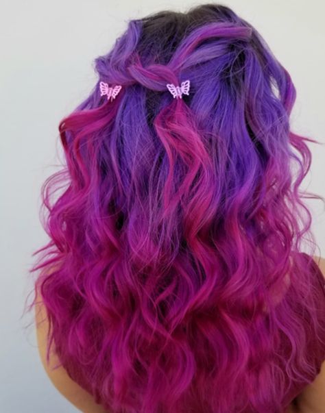 Coolest Pink And Purple Hair Looks Pastel Violet Hair, Pinkish Purple Hair, Lavender Hair Color Ideas, Bright Purple Hair, Pink And Purple Hair, Pink Purple Hair, Lavender Hair Colors, Pink Ombre Hair, Purple Ombre Hair