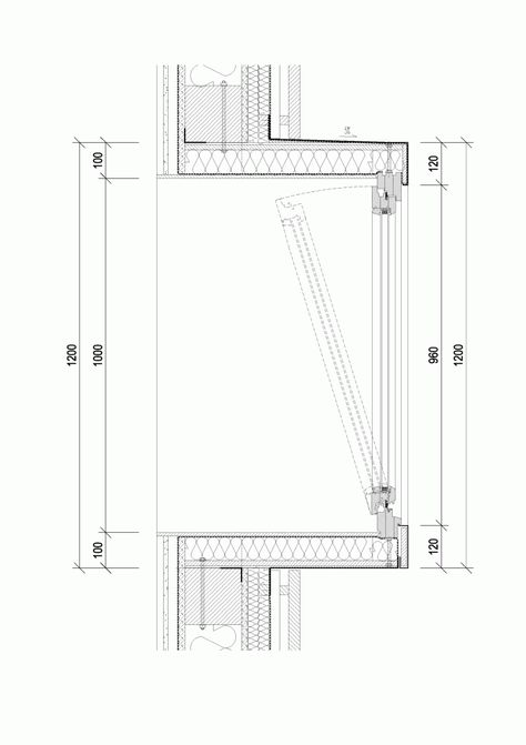 Gardening Center / Architekti DRNH Box Window, Window Detail, Plans Architecture, Construction Drawings, Architectural Drawing, Detailed Drawings, Building Construction, Facade Design, Architecture Plan