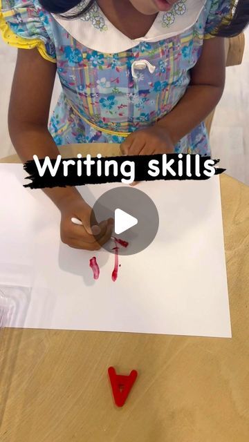 mamma_and_abbey on Instagram: "Writing ✍️ skills 

✅fine motor skills
✅pincer grasp
✅colour identification 
✅Alphabet recognition 
✅Handwriting 

#writingskills #handwriting #kidslearning #abc #colours #qtips #montessori #montessoriathome #montessoriactivity #montessoritoddler #montessoriactivities #preschoolactivities #preschoolathome #preschoolactivity #momlife #toddler #toddlerlearning #learning #colours #alphabet #instagram #reels" Colour Identification Activities, Learning Colours, Alphabet Recognition, Preschool At Home, Montessori Toddler, Montessori Activities, Toddler Learning, Instagram Reels, Writing Skills