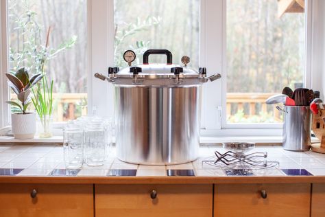 The Ultimate Guide to Canning Equipment: Everything You Need to Preserve Food at Home - The Coconut Mama High Acid Foods, Canning Equipment, Food Shelf, Low Acid Recipes, Baking With Coconut Flour, Pickling Salt, Preserve Food, Pressure Canner, Food At Home