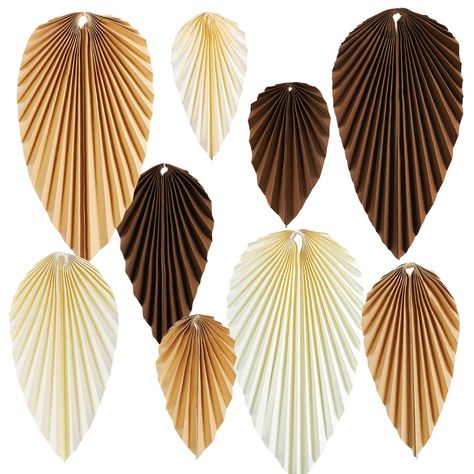 PRICES MAY VARY. Boho-inspired design: This decoration set features 9 paper fans in the shape of green leaves, adding a touch of bohemian style to your room or event space. The natural and neutral color palette creates a calming and inviting atmosphere. Versatile decor: These paper leaf decorations are perfect for various settings, such as boho-themed rooms, parties, weddings, baby showers, and more. They effortlessly blend with different decor styles and can be used all year round. Easy to inst Thanksgiving Hanging Decorations, Simple Boho Photo Backdrop, Boho Style Party Decor, Safari Party Backdrop, Fall Baby Shower Photo Backdrop, Earth Tone Party Decorations, Bohemian Birthday Decor, Neutral Boho Party, Boho Western Party