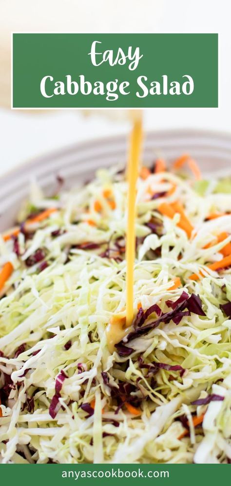 Cabbage Salad Dressing Vinegar, Polish Cabbage Salad, Cabbage Salad Vinegarette, Crispy Cabbage Salad With Dressing, Creamy Cabbage Salad, Lettuce Cabbage Salad, Salads Made With Cabbage, Cabbage And Chicken Salad, Carrot Cabbage Salad Recipes