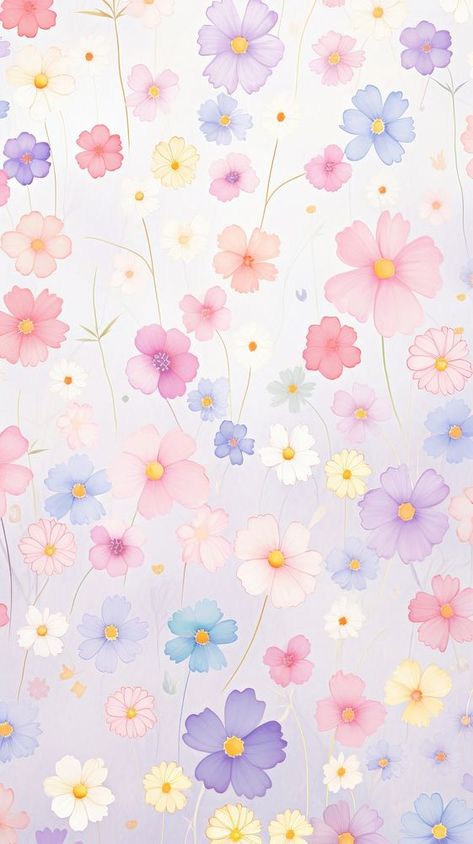 Mini flowers wallpaper pattern petal.  | premium image by rawpixel.com Pastel Print Wallpaper, Flower Pastel Wallpaper, Cute Wallpapers Flowers, Cute Spring Backgrounds, Lilac Iphone Wallpaper, Cute Wallpaper Pastel, Pastel Flower Wallpaper, Cute Flowers Wallpaper, Flores Wallpaper