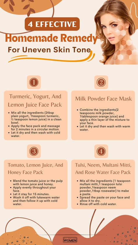 4 Effective Homemade Remedy For Uneven Skin Tone, uneven skin, skin care Eventone Skin Remedies, Face Mask For Even Skin Tone, Remedy For Uneven Skin Tone, Remedies For Uneven Skin Tone, Face Mask For Uneven Skin Tone, How To Get Even Skin Tone On Face, Uneven Skin Tone Remedies, Pigmentation Remedy, Natural Skin Care Ingredients