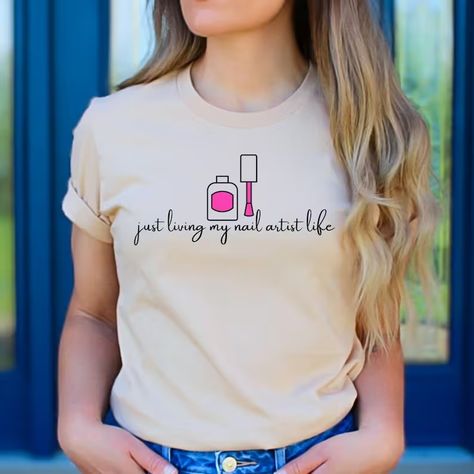 Nail Artist Shirt Nail Tech Gift Manicurist Shirt Nail - Etsy Nail Tech Gifts, Artist Gift Ideas, Artist Shirts, Pink Mask, Tech Gift, Tech T Shirts, Salon Ideas, Artist Gifts, Artist Life