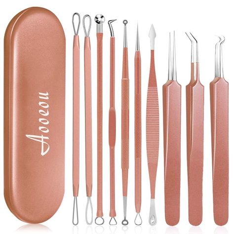 Pimple Popper Tool, Pimple Extractor, Penyimpanan Makeup, Blackhead Remover Tool, Alat Makeup, Skin Care Kit, Face Skin Care, Blackhead Remover, Skin Care Essentials