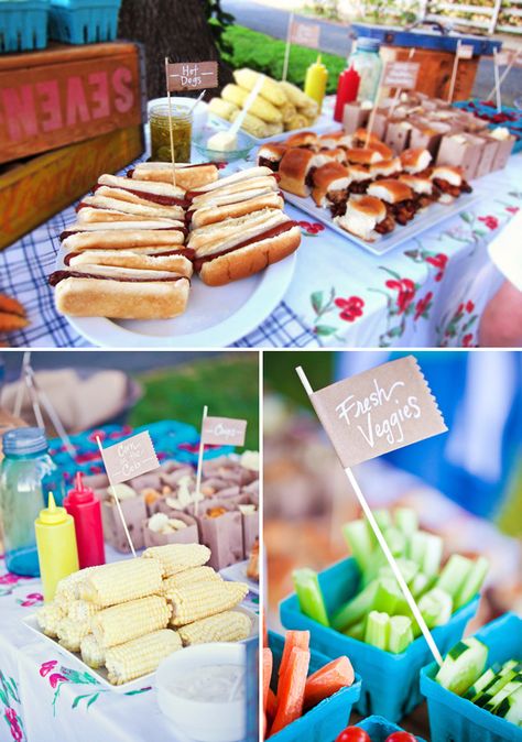 Farmer's Market Inspired Backyard BBQ {First Birthday} // Hostess with the Mostess® Lightyear Party, Backyard Bbq Food, Farmers Market Birthday Party, Farmers Market Party, Bbq Birthday Party, Bbq Theme, Backyard Bbq Party, Bbq Menu, Pooh Birthday