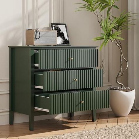 Amazon.com: May in Color Green 3 Drawer Dresser, Painted 30 Inch Tall Wood Nightstand with Storage, Wide Modern Chest of Drawers with Ball Bearing Slide for Bedroom Hallway Living Room Entryway Office : Home & Kitchen Tall Chest Of Drawers Bedroom, Entryway Green, Slide Bedroom, Green Chest Of Drawers, Green Bedroom Furniture, Green Nightstands, Storage For Bedroom, Colorful Dresser, Chest Of Drawers Bedroom