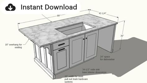 Kitchen Island With Sink And Dishwasher Dimensions, Diy Island With Sink And Dishwasher, Kitchen Island With Sink Dimensions, Kitchen Island Design With Sink And Dishwasher, 8’ Kitchen Island, 7x4 Kitchen Island, Kitchen Island Ideas With Dishwasher, Standard Kitchen Island Dimensions, Diy Island With Dishwasher