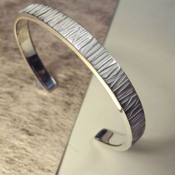 Mens Silver Cuff By Isabella Day, Goldsmith | notonthehighstreet.com Chunky Silver Bracelet, Mens Bangles, Cheap Silver Rings, Silver Ring Designs, Men's Bracelets, Mens Bracelet Silver, Fine Silver Jewelry, Silver Jewelry Earrings, Silver Jewelry Design