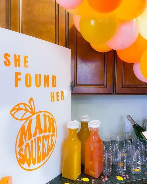 She Found Her Main Squeeze Bachelorette Party, She’s Found Her Main Squeeze, Found Her Main Squeeze Decor, She Found Her Main Squeeze Bachelorette, Main Squeeze Bridal Shower Theme Orange, Main Squeeze Bachelorette Party, She Found Her Main Squeeze Bridal Party, Main Squeeze Bachelorette, Main Squeeze Bridal Shower Theme