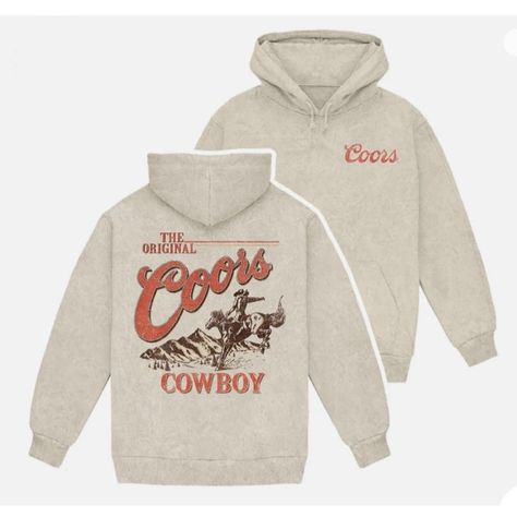 Nwt Step Into The Rugged Charm Of The Wild West With The Coors The Original Cowboy Pull-Over Hoodie. This Isn't Just A Hoodie; It's A Statement Piece That Pays Homage To The Iconic Cowboy Spirit And The Rich Heritage Of Coors. Wrap Yourself In The Warmth Of Frontier Nostalgia And Authentic Beer Enthusiast Pride. Cowboys Hoodie, Usa Sweatshirt, 90s Sweatshirt, The Wild West, Pullover Windbreaker, Champion Sweatshirt, Embroidered Hoodie, Country Outfits, Crew Sweatshirts