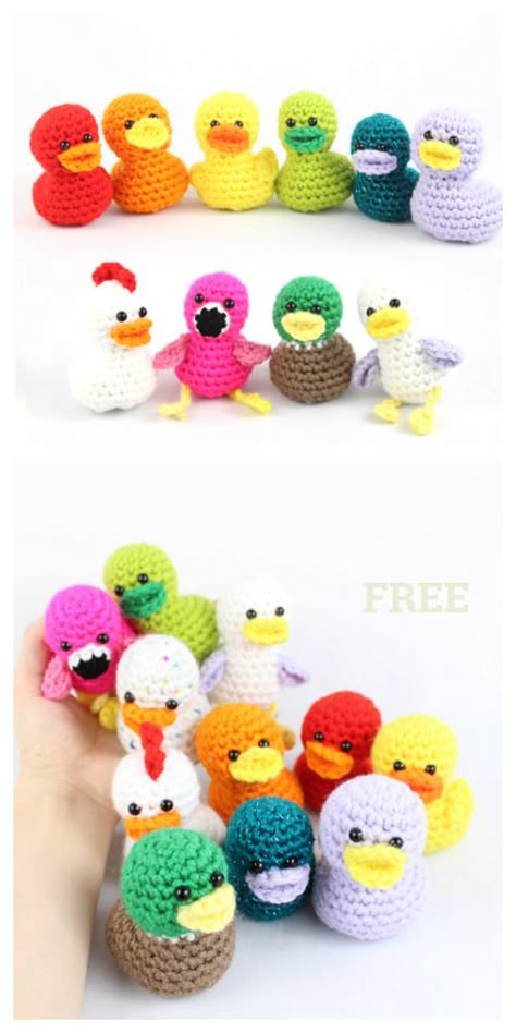 Quick Crochet Duck Amigurumi Free Patterns - DIY Magazine Duck Amigurumi, Crochet Duck, Coaster Pattern, Crochet Fairy, Cozy Crochet Patterns, Crochet Coaster Pattern, Easter Crochet Patterns, Crochet Coaster, Yarn Craft