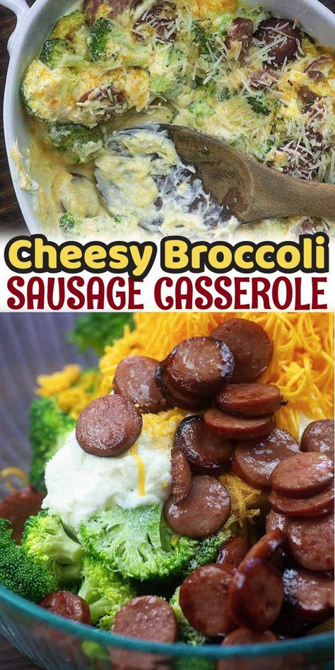 Quick Keto Casserole Recipes, Cheesy Broccoli Sausage Casserole, Smoked Sausage And Broccoli Recipes Keto, Low Carb Sausage Meals, Best Low Carb Dinner Recipes, Keto Sausage Skillet Recipes, Sausage Recipes Keto Low Carb, Sausage Broccoli Keto, Keto Smoked Sausage Casserole