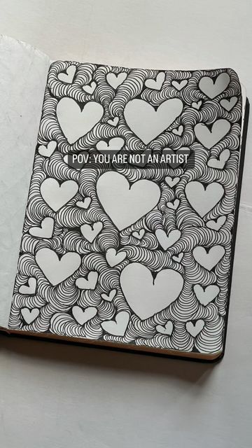 Sketchbook Inspiration Doodles Drawing Ideas, Pattern Art Drawing Simple, Easy Doodle Ideas Simple, Color Pen Art Doodles, Heart Doodle Art Design, Tangles And Doodles, Black Pen Drawing Sketches, Doodle Drawings Zentangle Patterns, Zen Doodle Patterns Easy