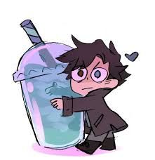 heathers the musical J.D. and his slushy Jason Dean, Cartoon Character, Dean, Heathers, Water, Glass