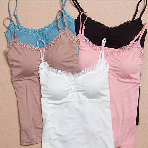 Padded Camisole, Cheap Tank Tops, Top Straps, Solid Tank Tops, Tank Top Straps, Summer Lace, Tank Top Bras, Seamless Bra, Tank Top Camisole