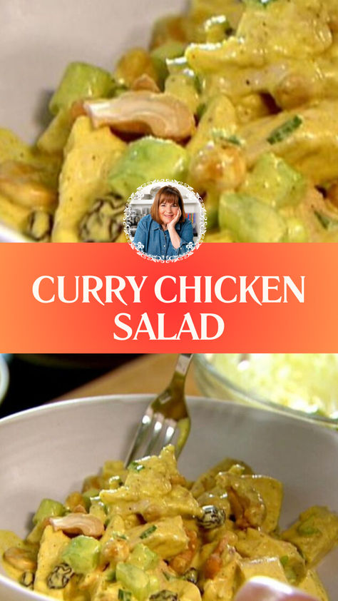 Barefoot Contessa Curry Chicken Salad Ina Garten Curried Chicken Salad, Ina Garten Curry Chicken Salad, Chutney Chicken Salad, Curry Chicken Salad With Apples, Chicken Curry Salad Recipe, Curried Chicken Salad Recipe, Best Curry Chicken Salad Recipe, Ina Garten Chicken Salad, Cashew Chicken Salad