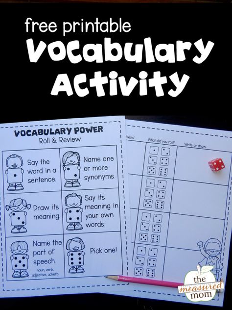 Vocabulary Activities Elementary, List Of Vocabulary Words, Vocabulary Centers, Measured Mom, Esl Vocabulary, Teaching Vocabulary, New Vocabulary Words, Vocabulary Games, Center Activities