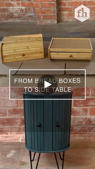 How to Convert a Bread Box into a Side Table | This is stunning! #breadbox #diy #diyproject #painting #ideas | By Family HandymanFacebook Refurbished Furniture Diy, Koti Diy, Diy Wood Furniture, Furniture Box, Diy Side Table, Craft Room Furniture, Diy Nightstand, Diy Craft Room, Bread Boxes