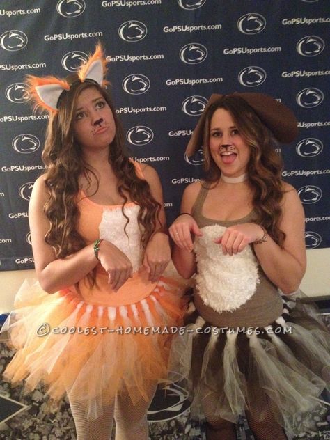 The+Foxy+Fox+and+Hottie+Hound+Couple+Costume Costume Ideas For Best Friends, Best Friend Costumes, Ideas For Best Friends, Best Group Halloween Costumes, Movie Classics, Halloween Parejas, Friend Costumes, Fox Costume, Bff Halloween Costumes