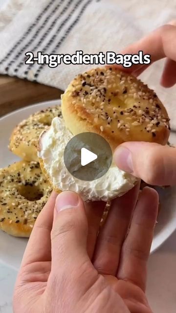 Get your Keto Cookbook on Instagram: "Recipe 👇🏻 Get my ebook with most popular recipes! Link in bio! ❤️ . . Say “YES” if you would eat these 2-Ingredient bagels 🥯🤤 🙌 Recipe below  . ➡️ INGREDIENTS:  2 cups almond flour 1 cup Greek yogurt Optional: Egg EBTB seasoning . ➡️ METHOD: 1. Preheat oven to 375F. 2. Mix your almond flour & yogurt. 3. Knead well until it combines fully. 4. Roll into a log & chop into 6 pieces. 5. Poke a hole in the middle. 6. Spray with oil, coat in egg wash & season. 7. Bake for 18 minutes. 8. Take out, let cool & enjoy! These weren’t 100% like a real bagel but they were definitely delicious 😋 . 🎥 @ketosnackz (Follow her for more amazing Recipes)  . . #ketogenicrecipes #ketorecipesblog #ketodietfood #ketogenicgirl #ketodietcookbook #ketofamilymeals #lowcarbhi Yogurt Bagels, Bagel Sandwich, Breads & Buns, Bagel Recipe, Eat Fat, Keto Cookbook, 2 Ingredient, Egg Wash, Most Popular Recipes