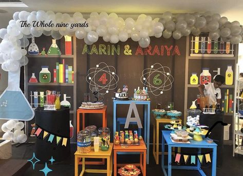 Chemistry Party, Science Birthday Party Ideas, Science Decor, Science Birthday, Science Party, Birthday Stuff, Monster Jam, Love My Kids, Science Lab