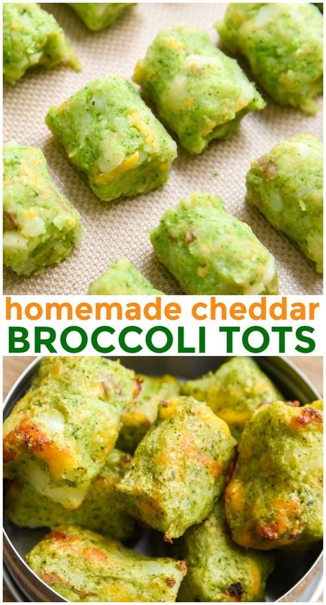 Potato Broccoli Tots, Potato Brocolli Recipes, Party Meal Ideas For A Crowd, Broccoli Tots For Kids, Broccoli Recipes Toddler, Broccoli Cheddar Bites Toddler, Family Friendly Side Dishes, Broccoli For Toddlers, Toddler Side Dishes