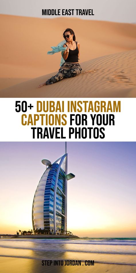 Looking for some inspiration for an upcoming trip to Dubai? Or looking to caption your Dubai photos with the best quotes. Look no further than these Dubai Instagram Captions | Dubai Travel | Dubai Photography | UAE Travel Dubai Instagram Story, Dubai Photography Ideas, Instagram Captions Travel, Dubai Photos, Dubai Quotes, Middle East Travel, Dubai Instagram, Vacation Captions, Uae Travel