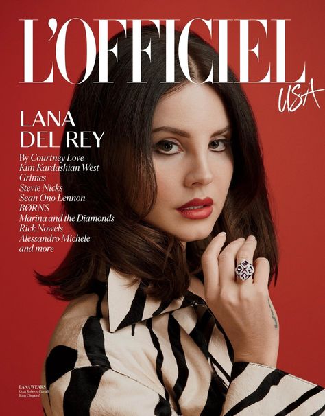 Lana Del Rey for L'Officiel USA magazine (2018) #LDR Iconic Magazine Covers, Joey Badass, Sean Lennon, Lana Rey, Best Eyeliner, Music Magazine, Marina And The Diamonds, Courtney Love, Ad Campaigns