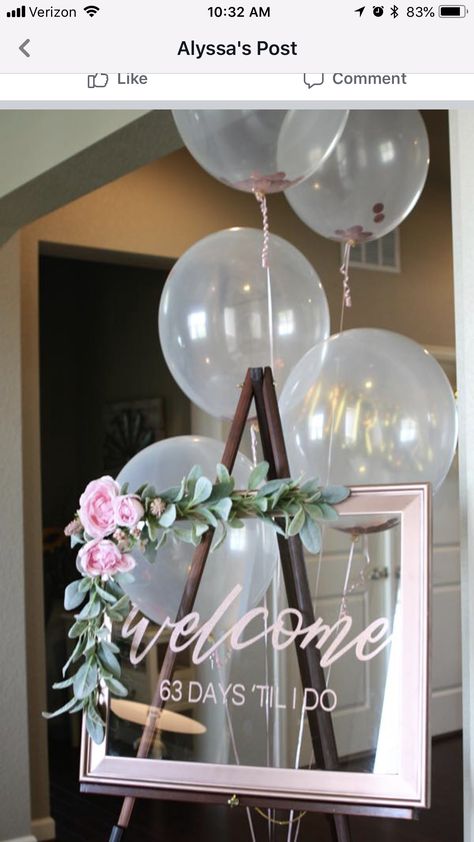 Bridal Shower Inspo, Bridal Shower Decorations Diy, Simple Bridal Shower, Bridal Shower Balloons, Couples Bridal Shower, Bridal Shower Planning, Bridal Shower Tables, Bride Shower, Wedding Shower Decorations